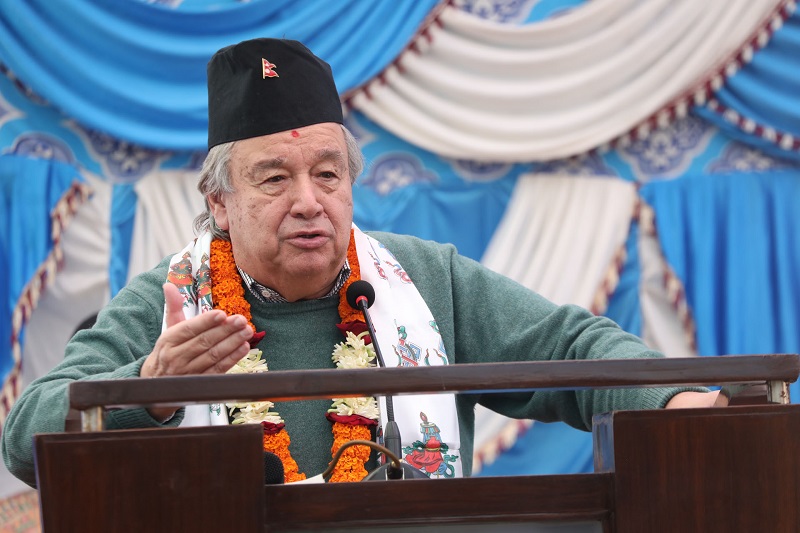 शान्ति स्थापनामा नेपालले गरेको मौलिक अभ्यासबाट विश्वले पाठ सिक्नुपर्छ : महासचिव गुटेरेस