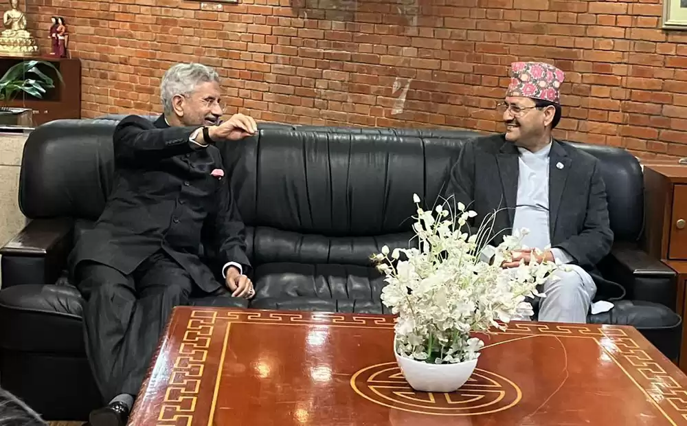 भारतीय विदेशमन्त्री जयशंकर काठमाडौँमा, परराष्ट्रमन्त्रीबाट स्वागत