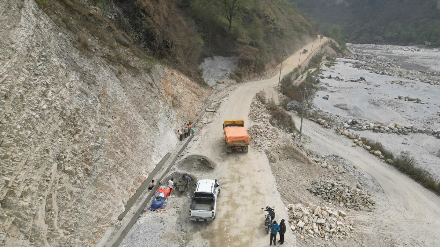 कालीगण्डकी कोरिडोर : १५ महिनापछि बेनी–मालढुङ्गा खण्ड निर्माणमा प्रगति